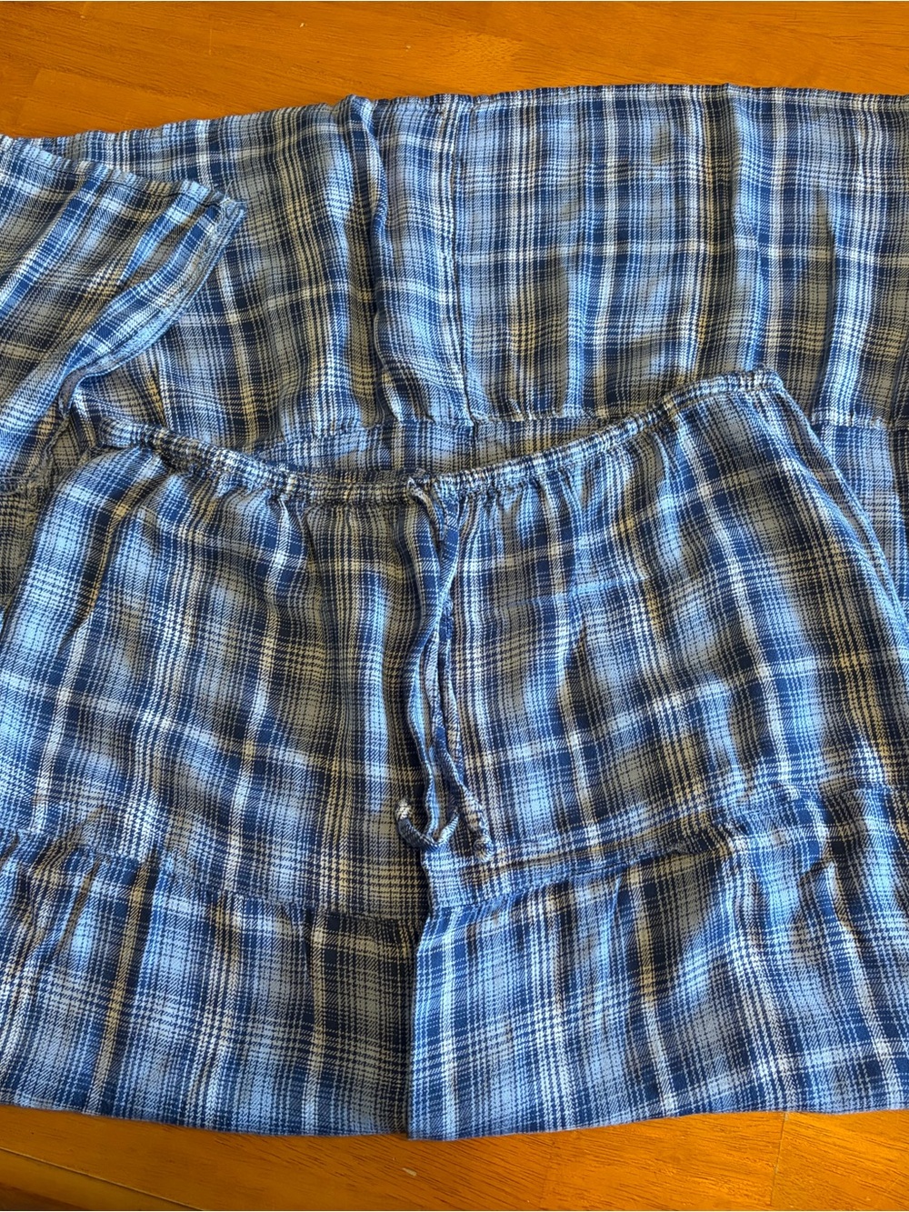 No Boundaries Blue Plaid Maxi Skirt